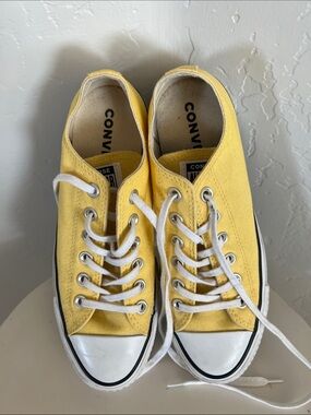 Converse All Star Lift Yellow Canvas Low-Top Sneakers -